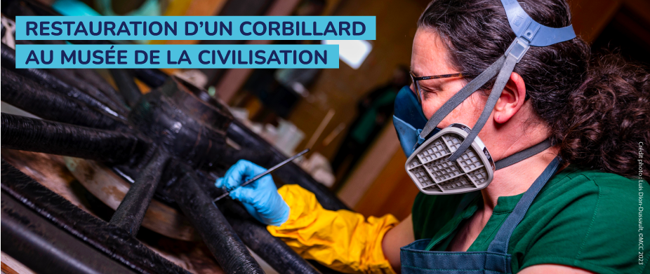 Restauration d’un corbillard pour une exposition sur le Québec au Musée de la civilisation